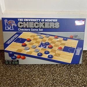 University of Memphis Tigers Checkers Game Set New